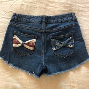 American flag bow shorts